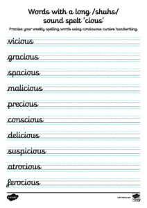 Handwriting Sheet Continuous Cursive - Ashfield Junior School ...